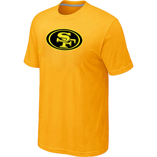 San Francisco 49ers Neon Logo Charcoal NFL T-Shirt - Yellow